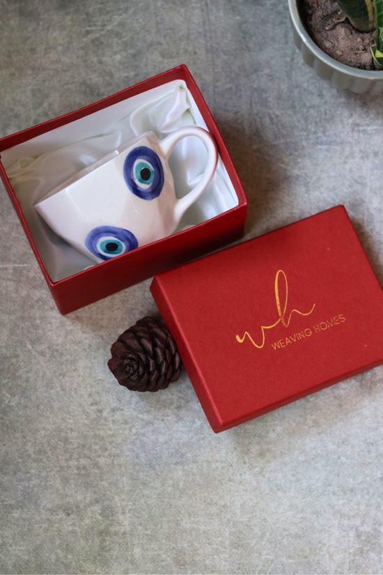 Evil eye coffee mug in gift box 