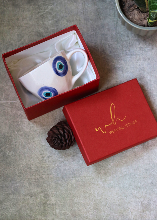 Evil eye coffee mug in gift box 