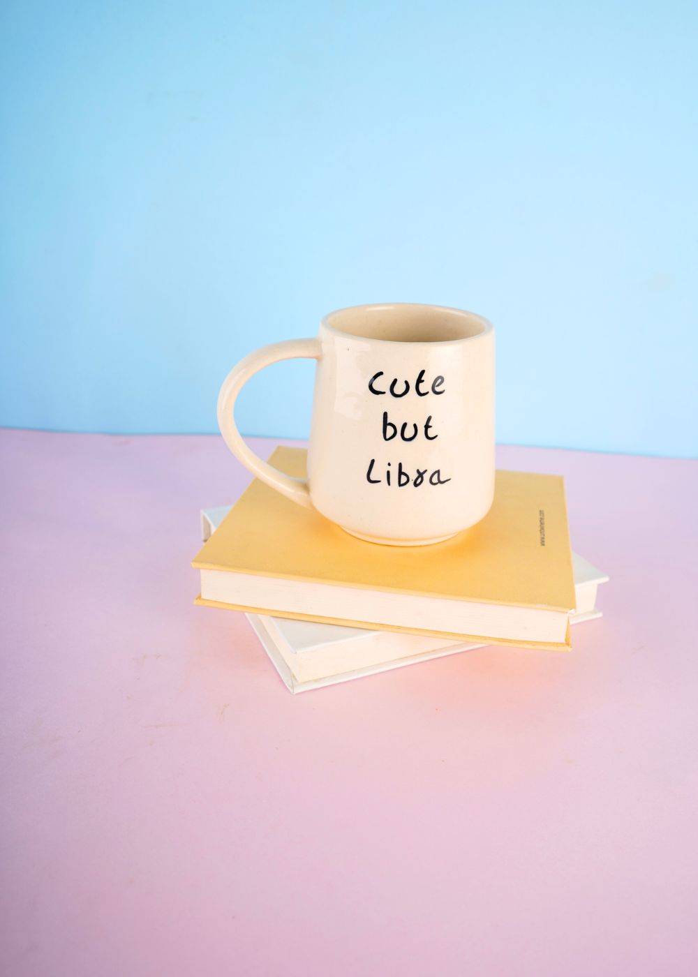 cute but libra mug made by ceramic 
