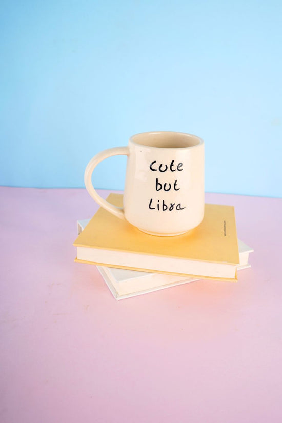cute but libra mug made by ceramic 
