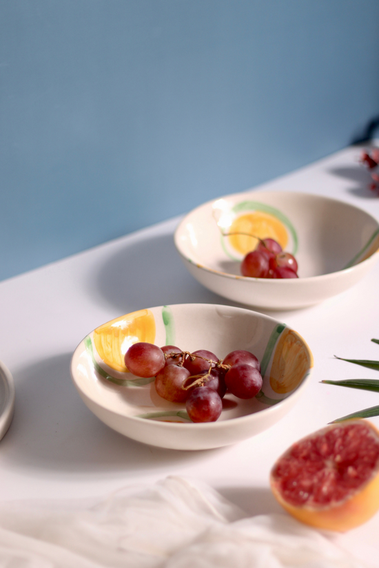 handmade yellow ring bowl