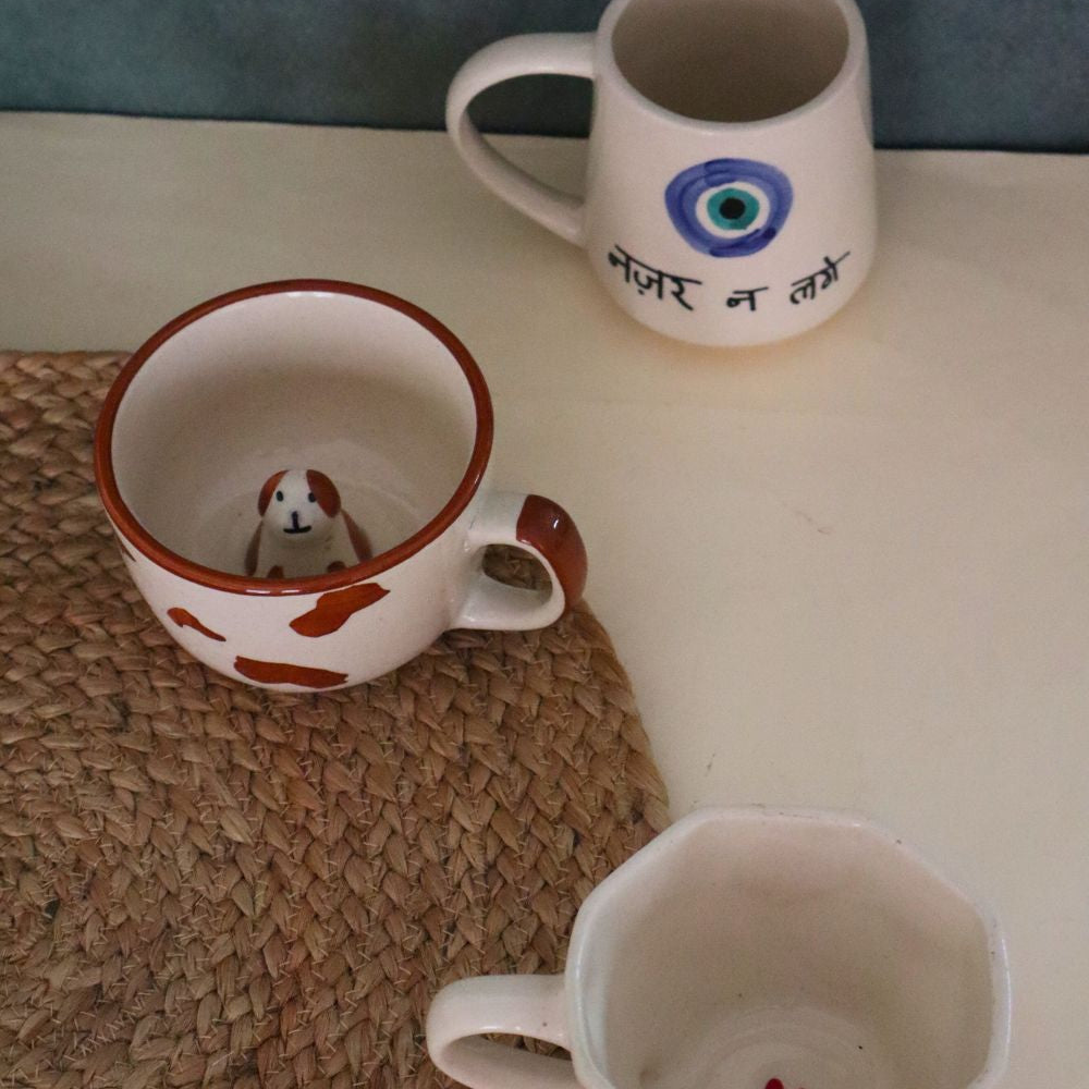 set of 3 ceramic mugs 