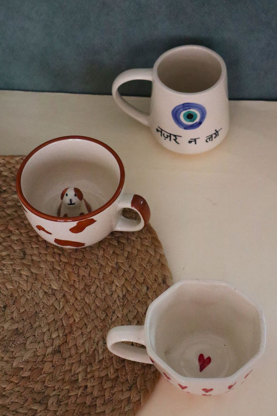 set of 3 ceramic mugs 