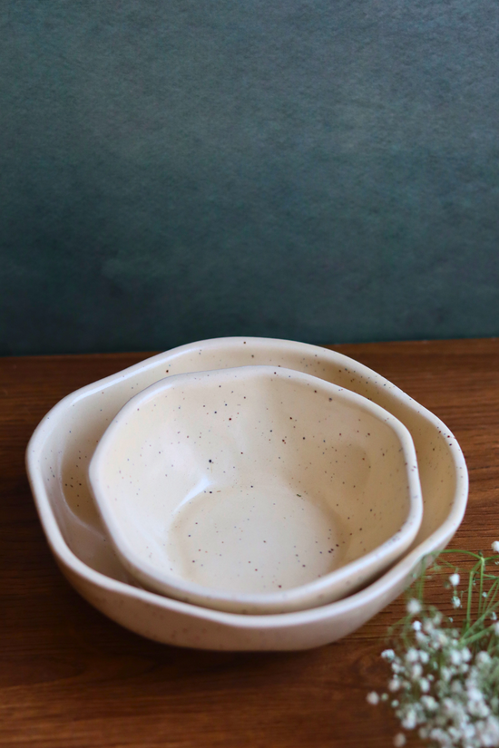 basic creamy bowls set of two combo