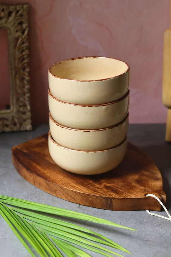 Ivory Ceramic Bowl - Set of 4 with premium quality material