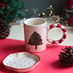 The OG Christmas Mug & Red Polka Handmade Dessert Plate in a Gift Box with premium quality material