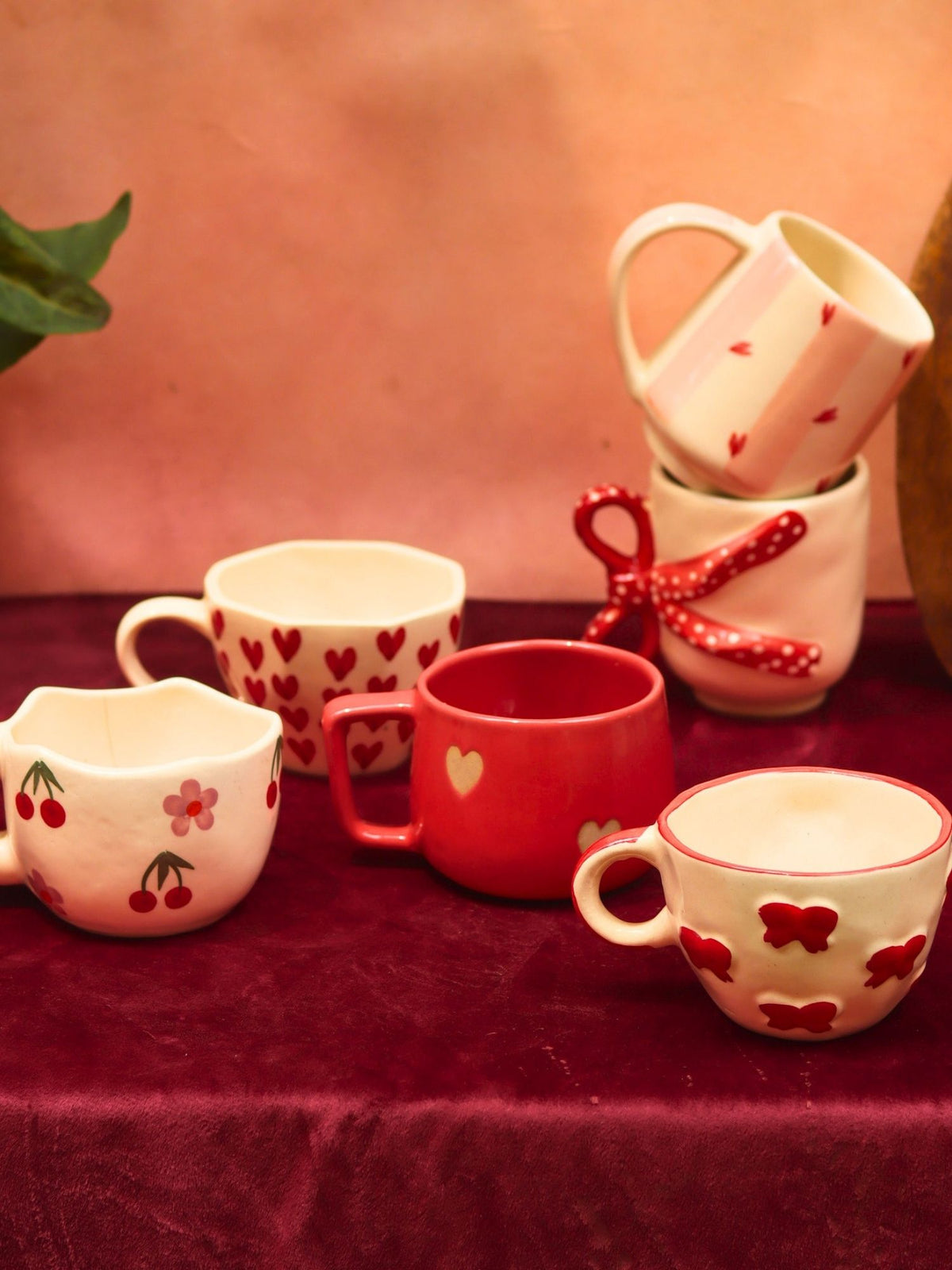 Set of 6 Heartwarming Mugs (for the price of 5) handmade in India
