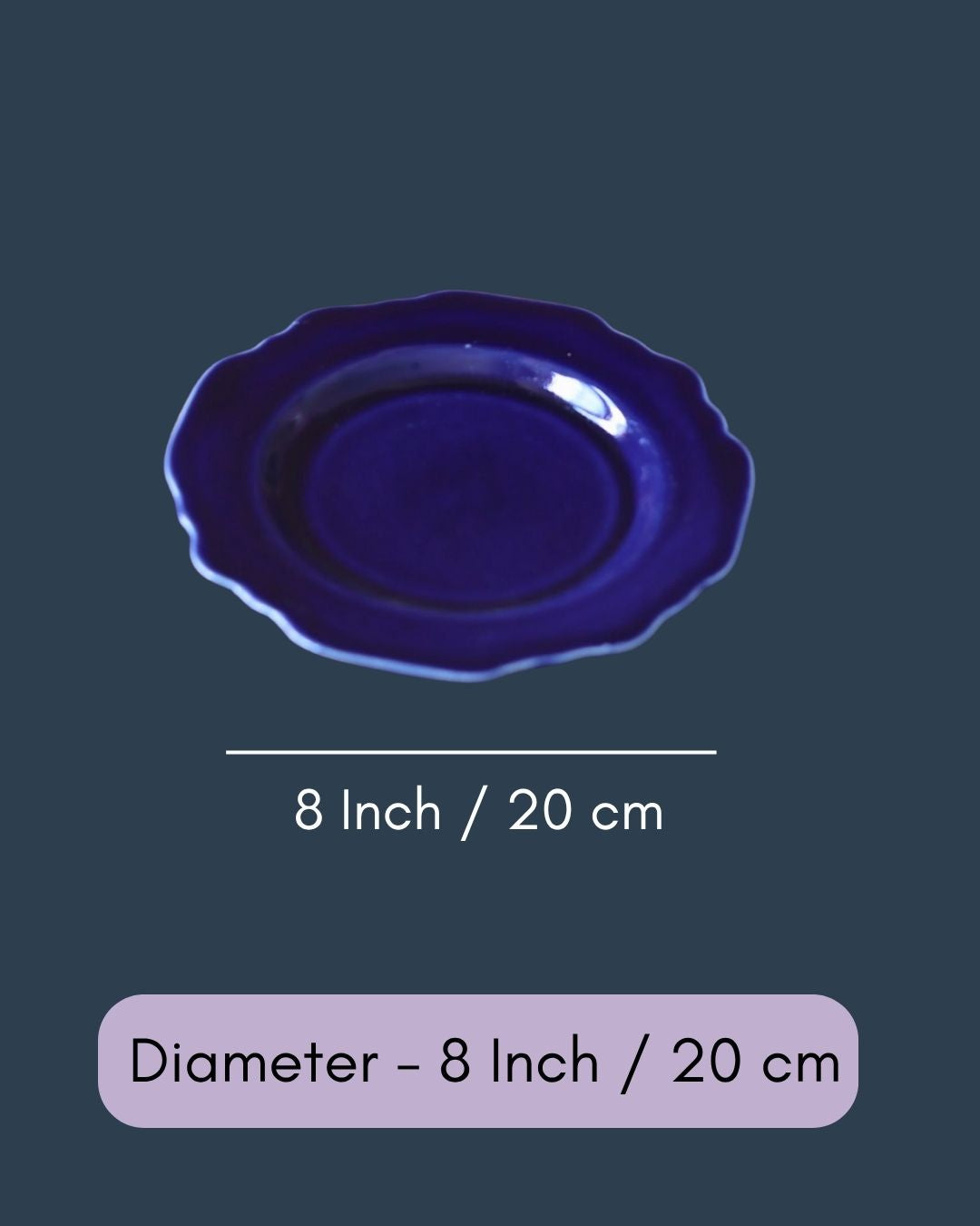 Royal Blue Scallop Snack Plate