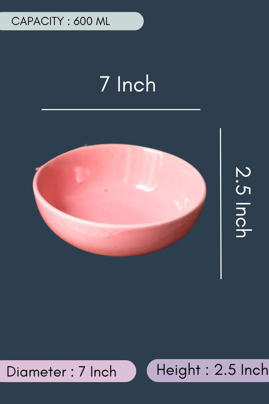 Rosy Pink Curry Bowl with size & fit