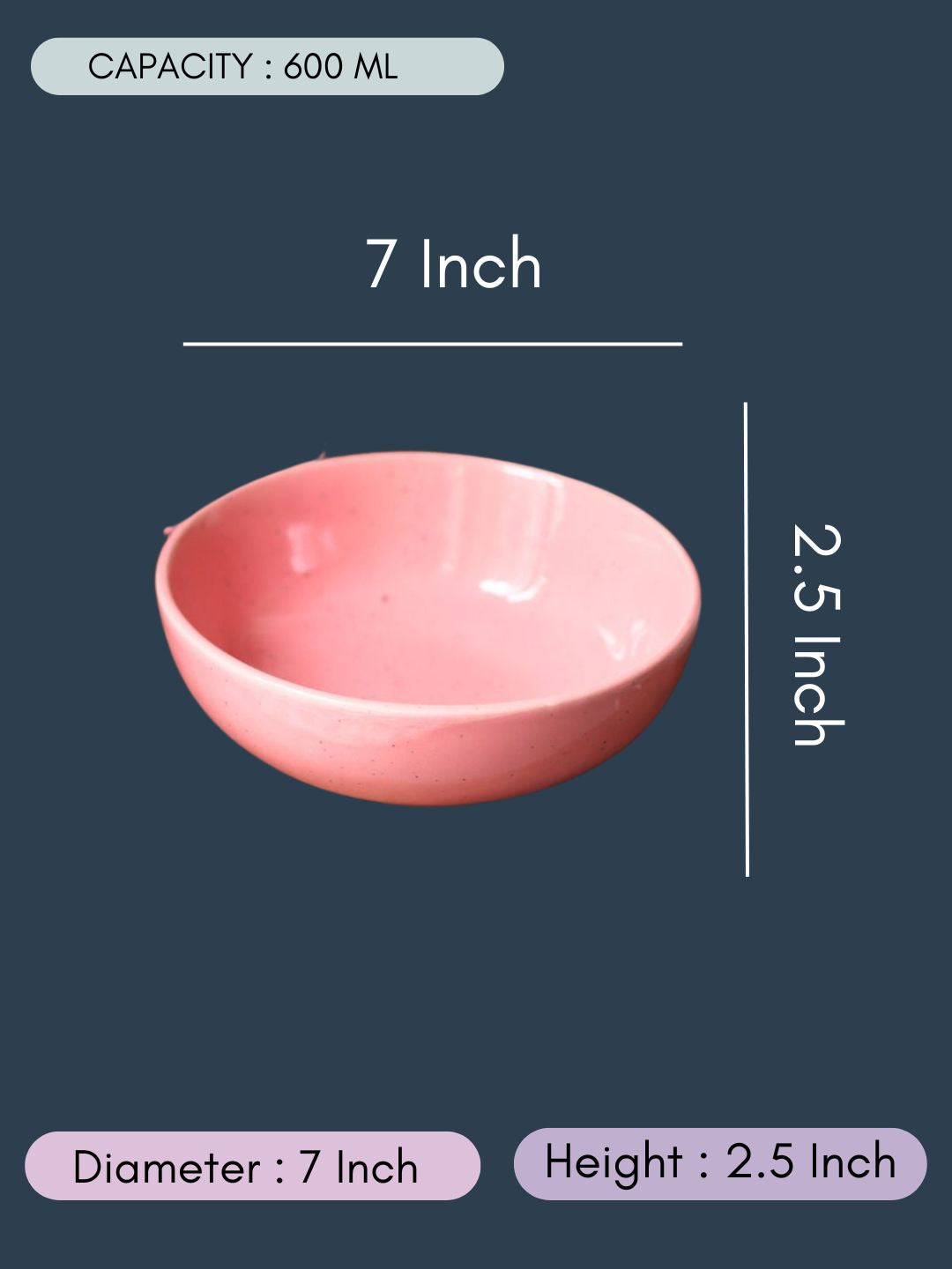Rosy Pink Curry Bowl with size & fit