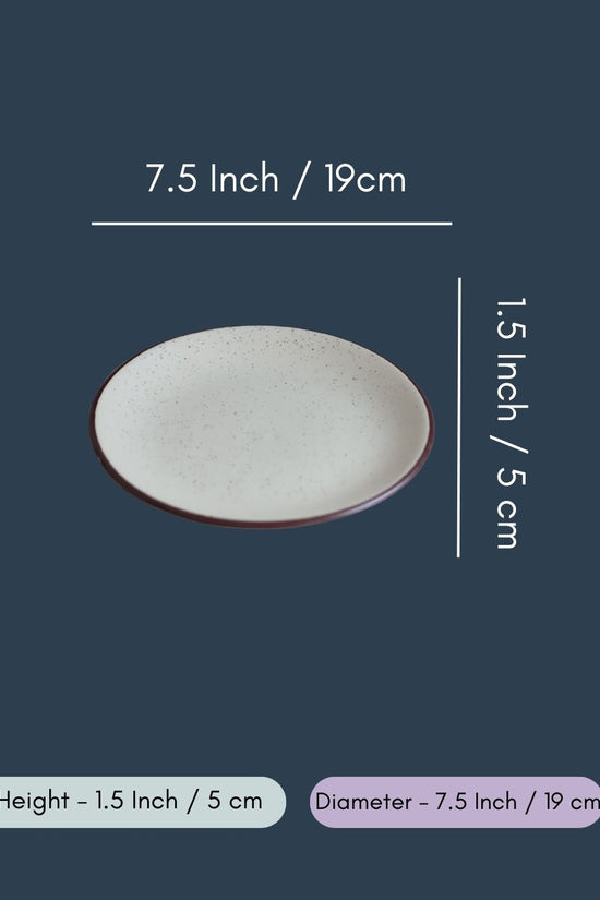 Set of 4 - Ivory Bliss Quarter Plate