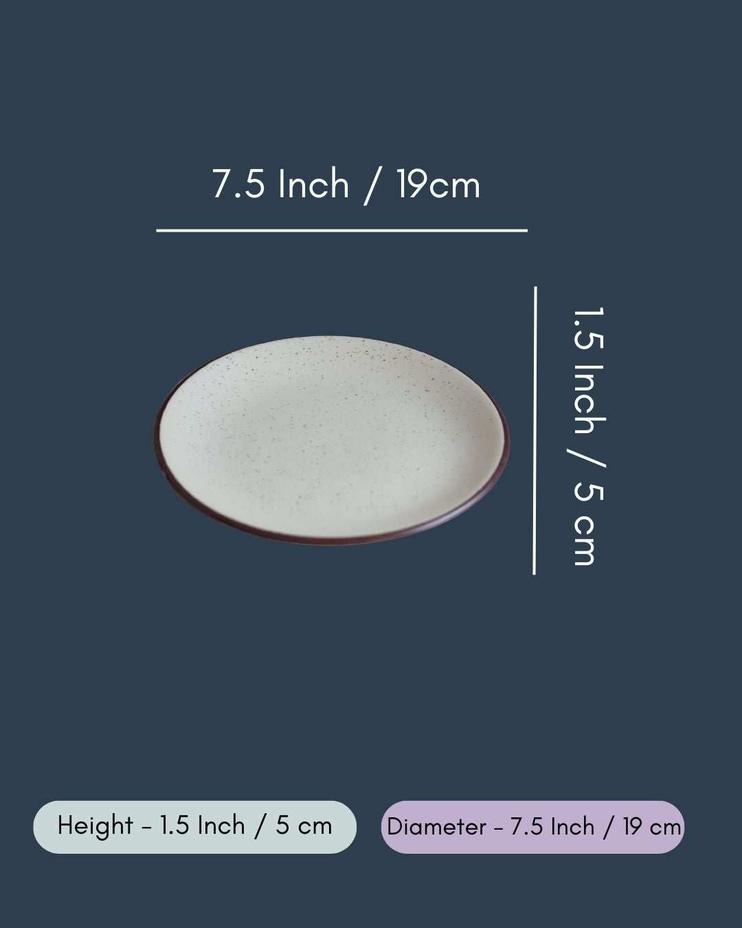 Set of 4 - Ivory Bliss Quarter Plate