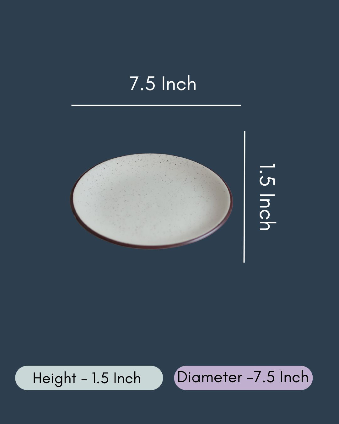 Set of 4 - Ivory Bliss Quarter Plate