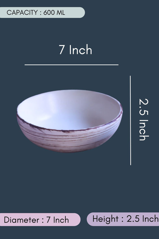 Brown & White Curry Bowl with size & fit
