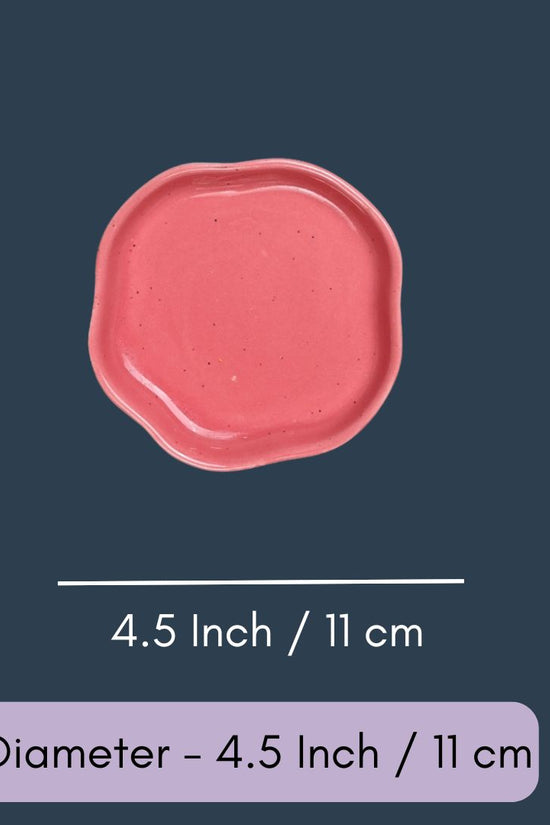 Salmon Pink -  Handmade Dessert Plate
