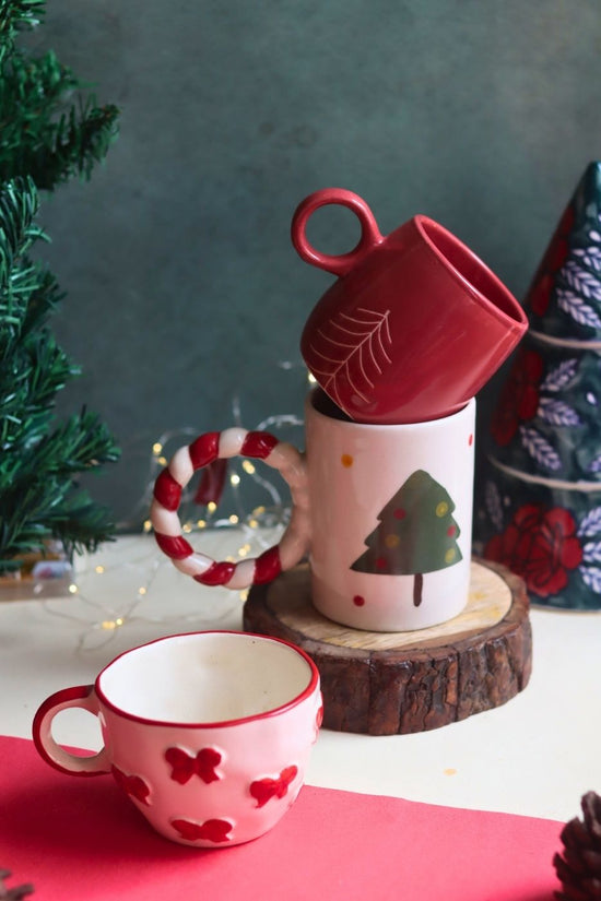 Handmade Set of 3 - Merry & Bright Mugs