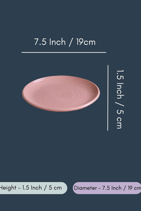 Set of 4 - Rosy Pink Quarter Plate