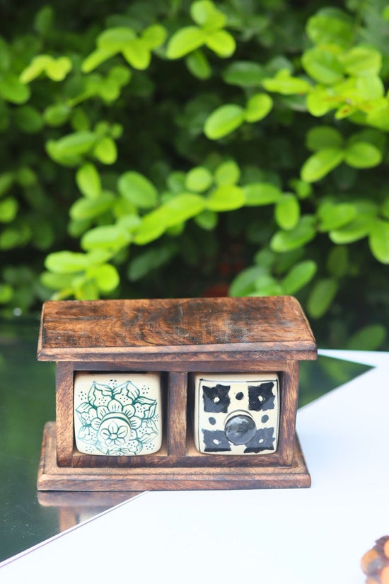 handmade Wooden Decor Drawer – Abstract Craft
