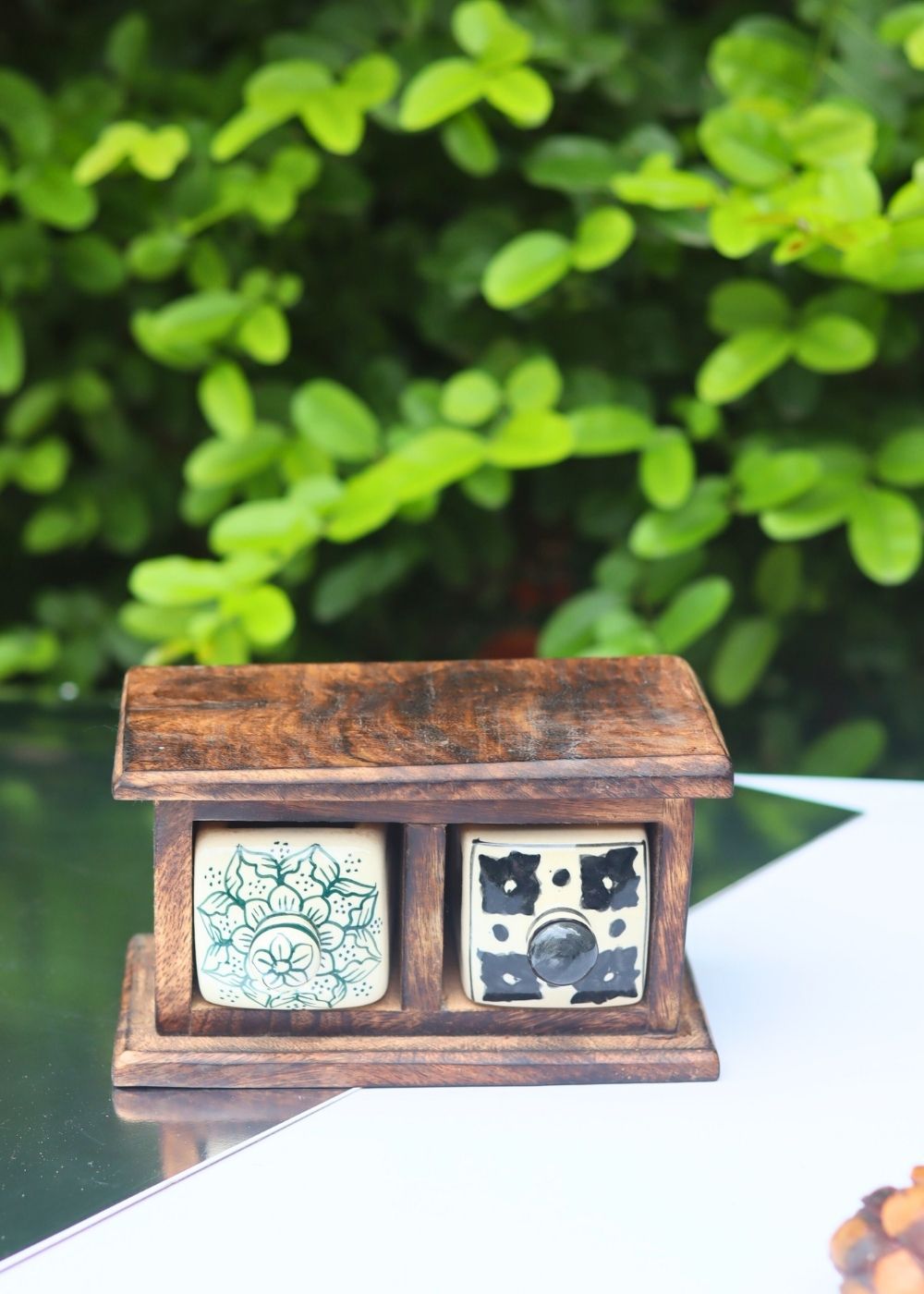 handmade Wooden Decor Drawer – Abstract Craft