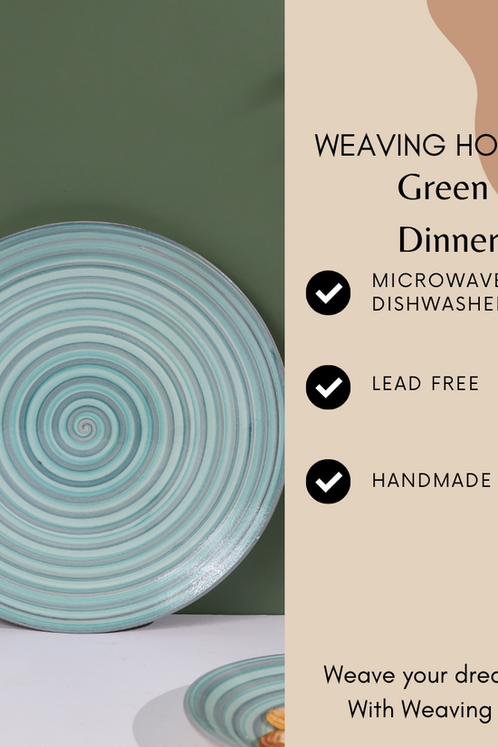 Handmade ceramic dinner plate significations