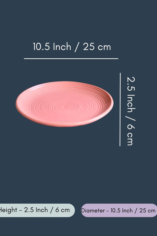 Set of 4 - Rosy Pink Dinner Plate