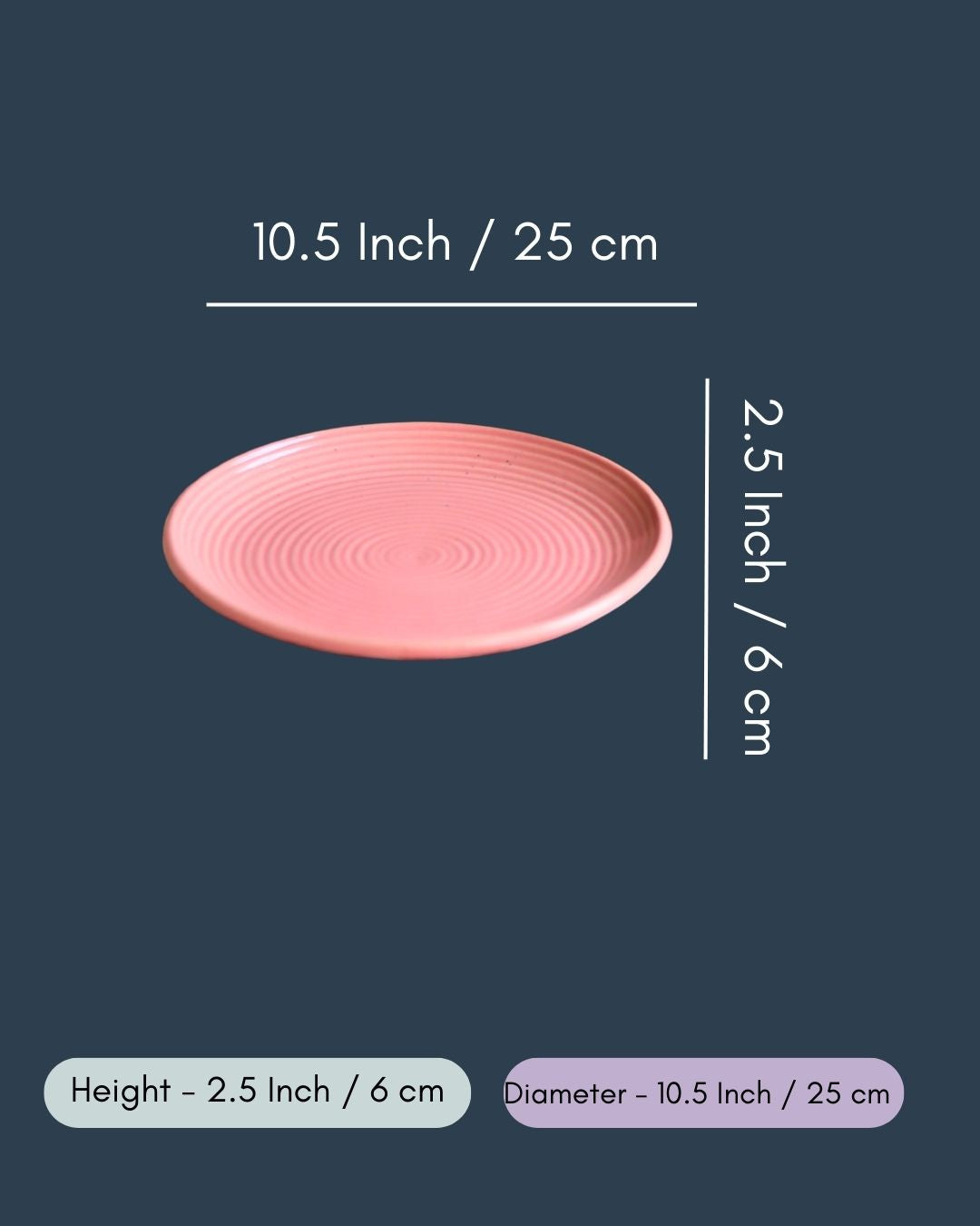 Set of 4 - Rosy Pink Dinner Plate