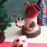 Set of 3 - Merry & Bright Mugs made by ceramic