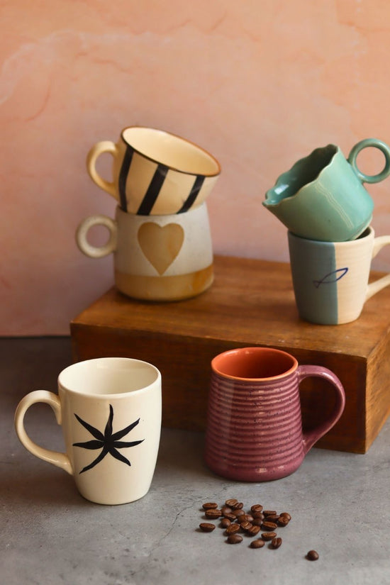 Set of 6 Serene Sip Mugs (for the price of 5) with premium quality material