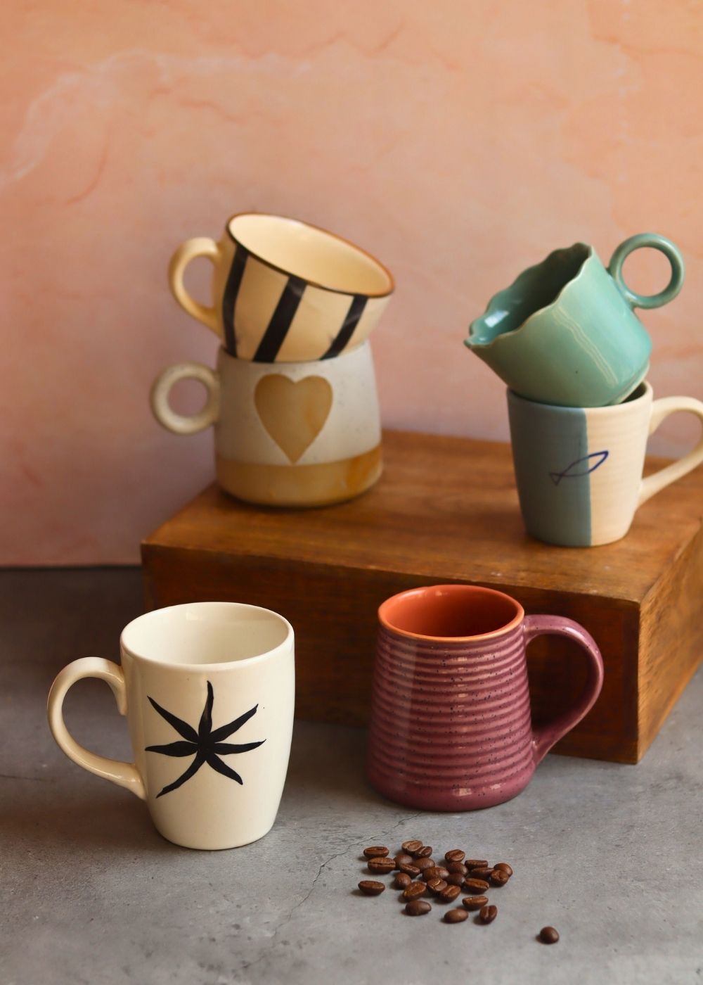 Set of 6 Serene Sip Mugs (for the price of 5) with premium quality material