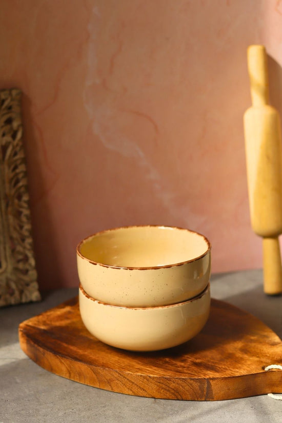 Ivory Ceramic Bowl - Set of 2 with premium quality material