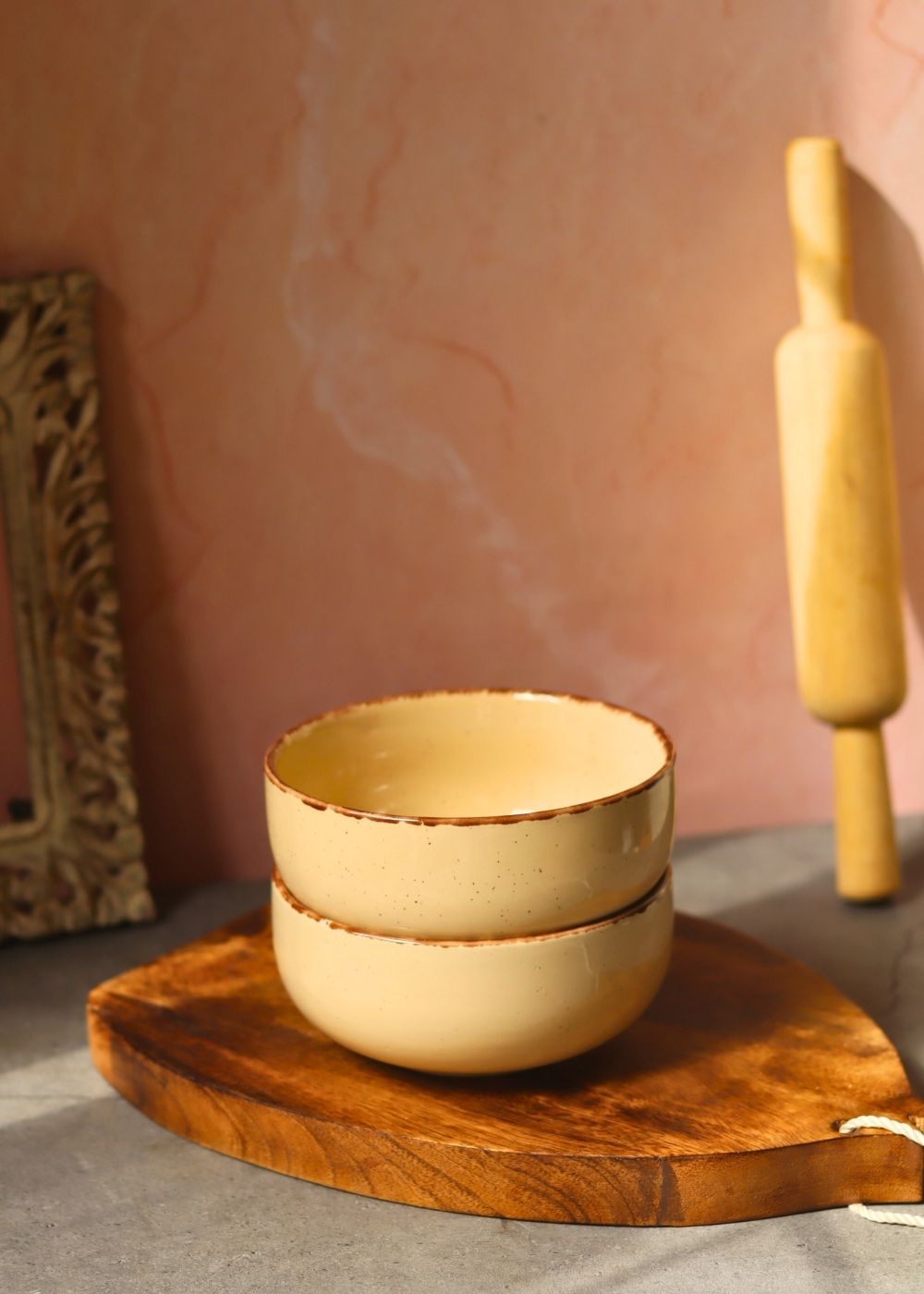 Ivory Ceramic Bowl - Set of 2 with premium quality material