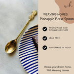 Pineapple designed brass spoon significations
