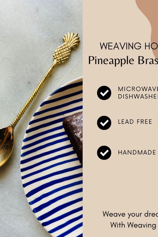 Pineapple designed brass spoon significations