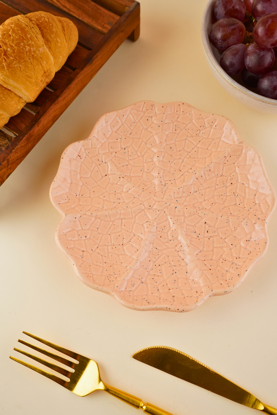 peach cabbage snack plate made by ceramic 