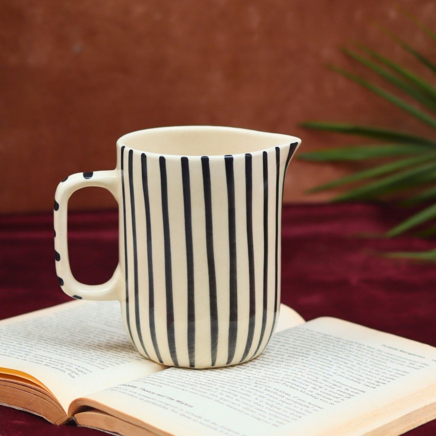 handmade Black Striped Jug