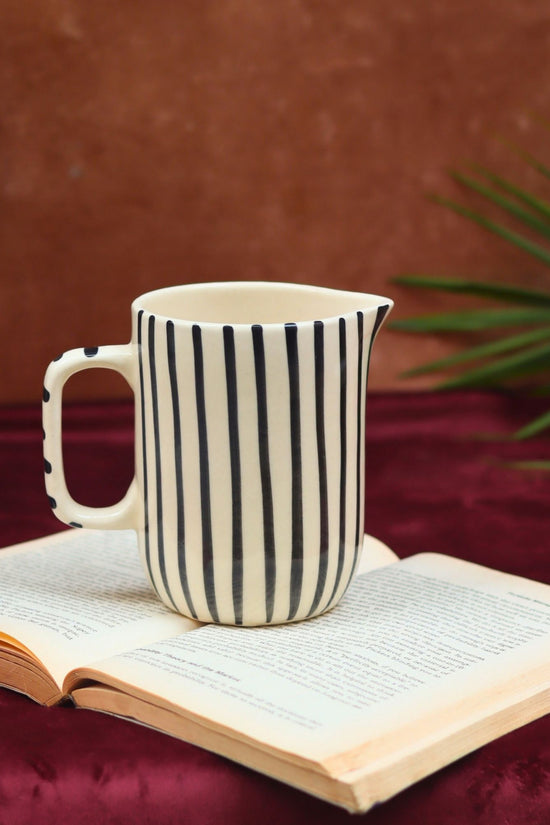 handmade Black Striped Jug