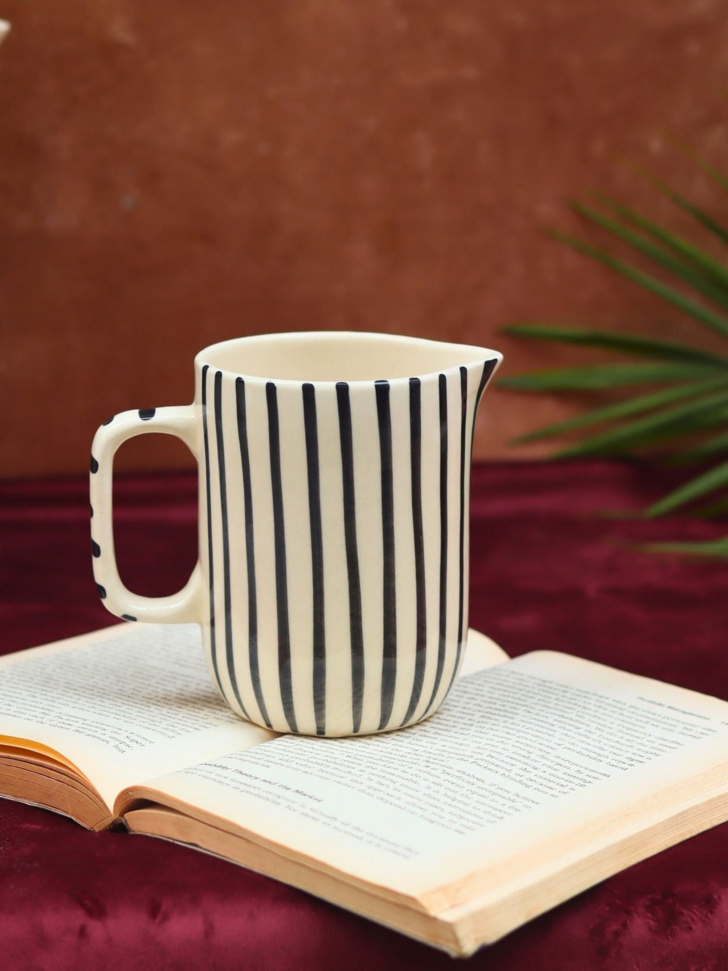 handmade Black Striped Jug
