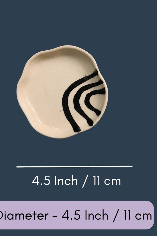 Semi Circle Abstract - Handmade Dessert Plate