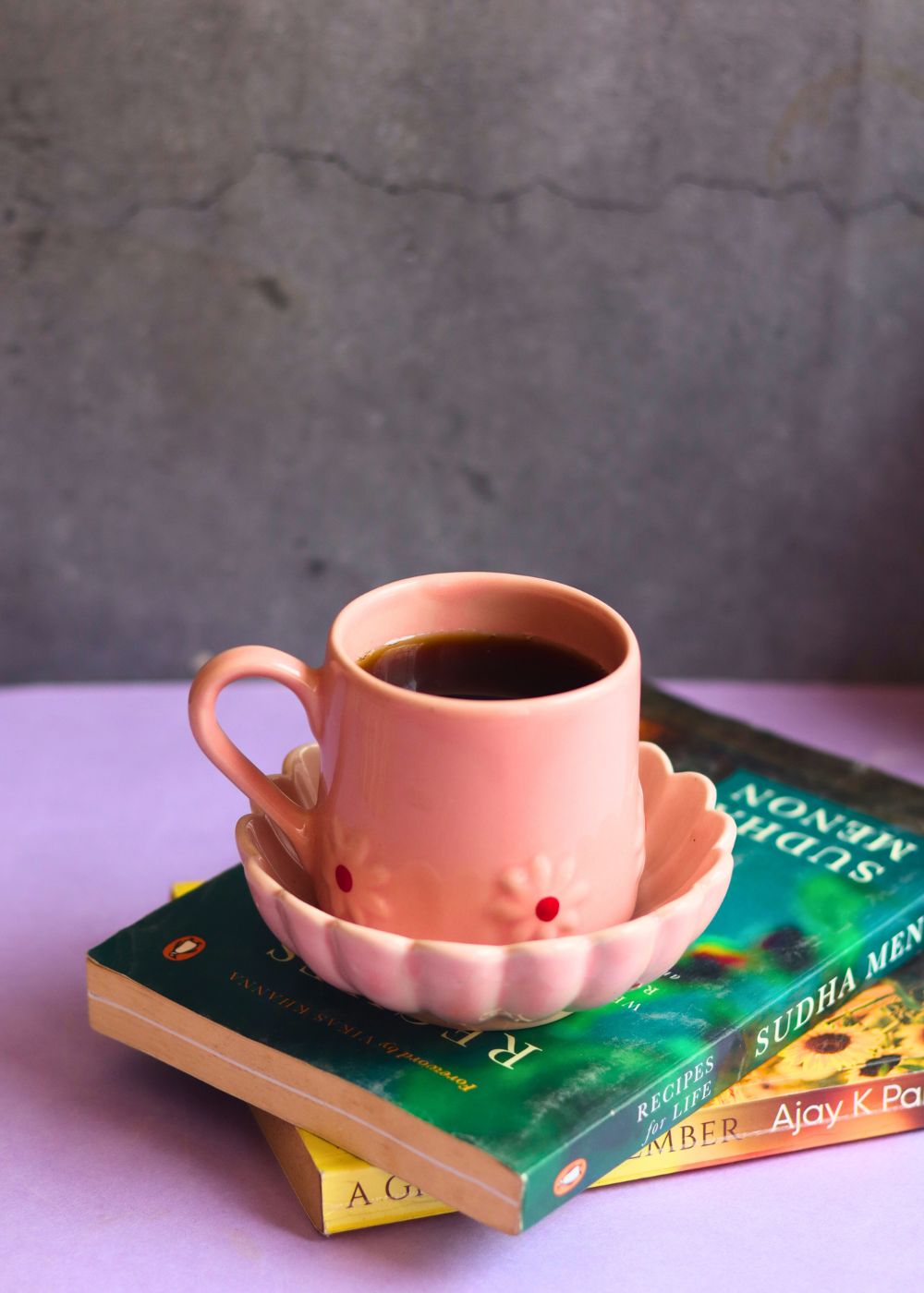 pink lily mug & Ice cream bowl set of two combo