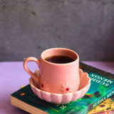 pink lily mug & Ice cream bowl set of two combo