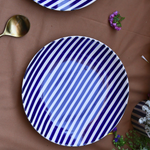 thin stripes plate made by ceramic 