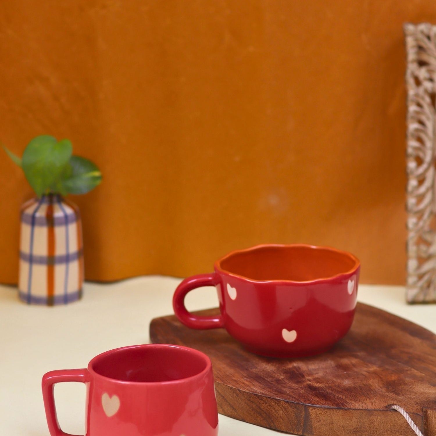 Handmade Set of 2 - Cupid & Heart-throb Mug combo