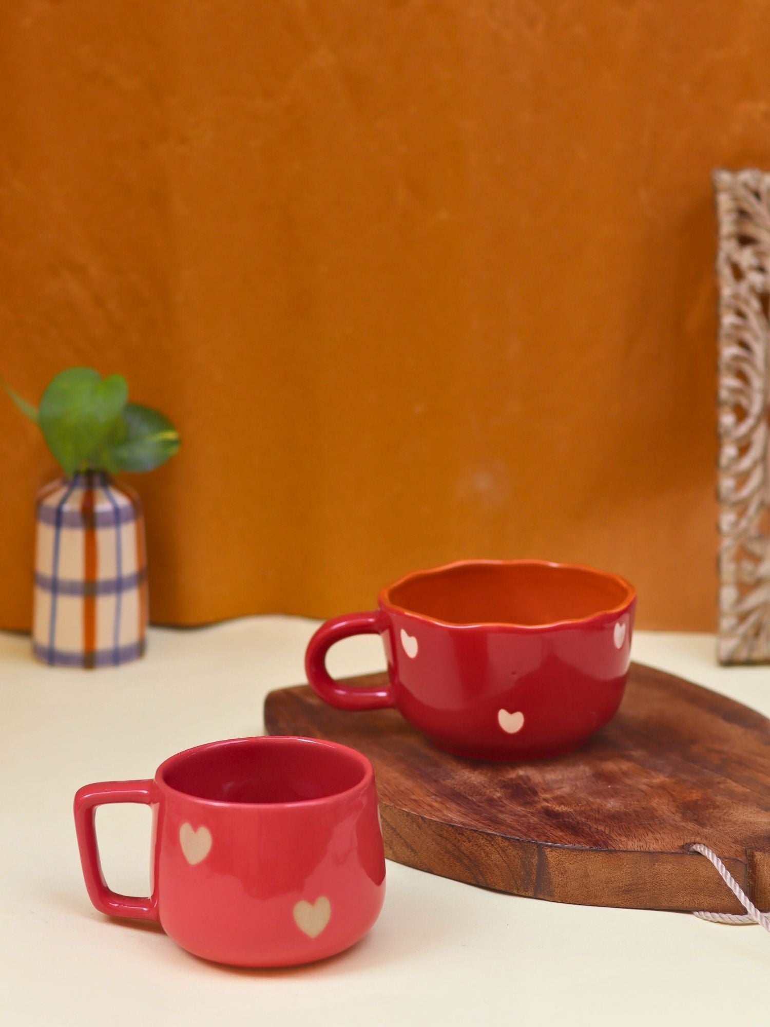 Handmade Set of 2 - Cupid & Heart-throb Mug combo