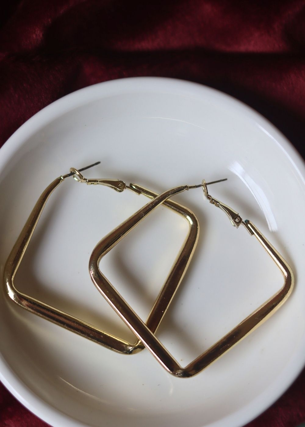 Square Hoops handmade in India