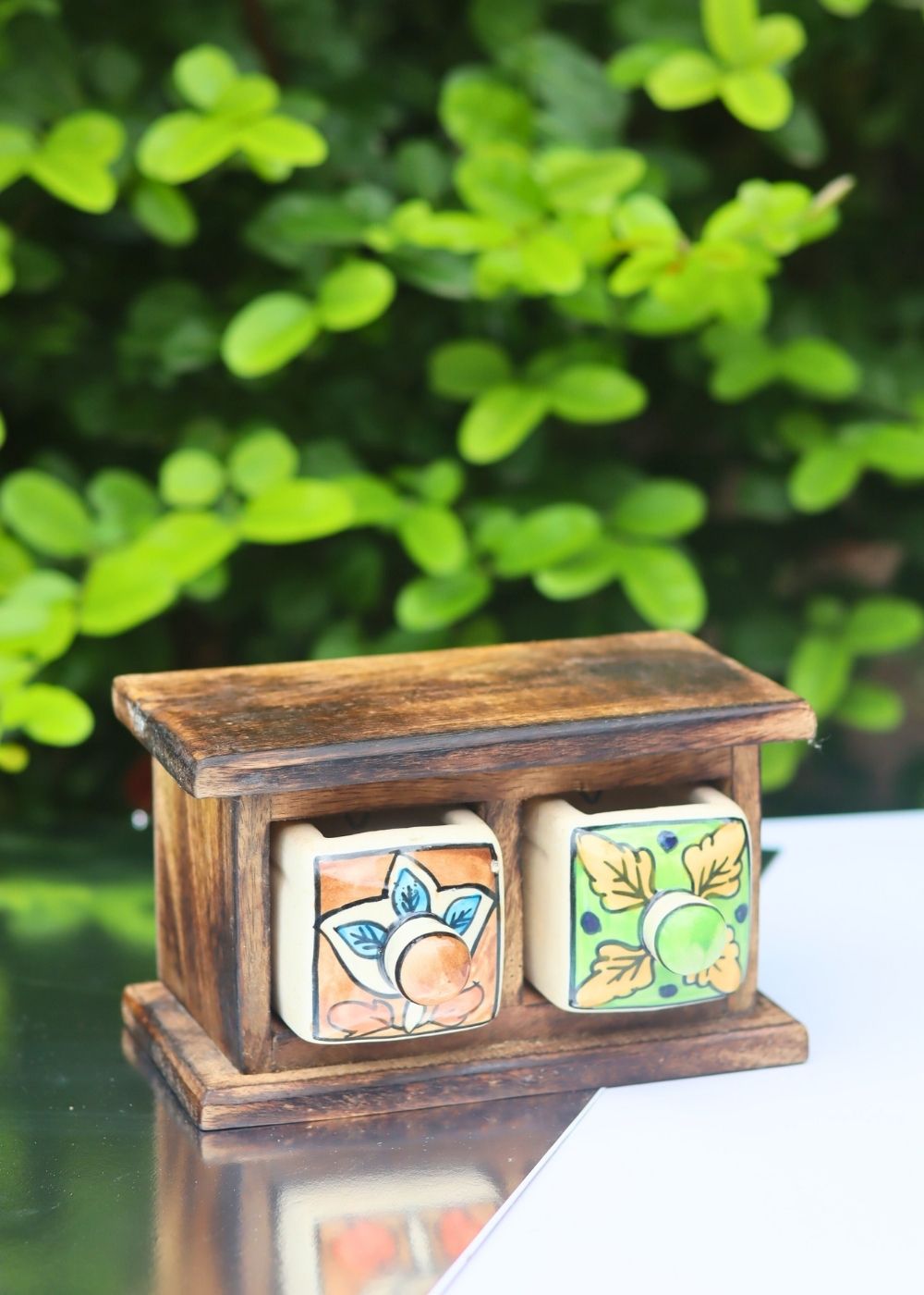 Wooden Decor Drawer – Rustic Bloom made by wooden