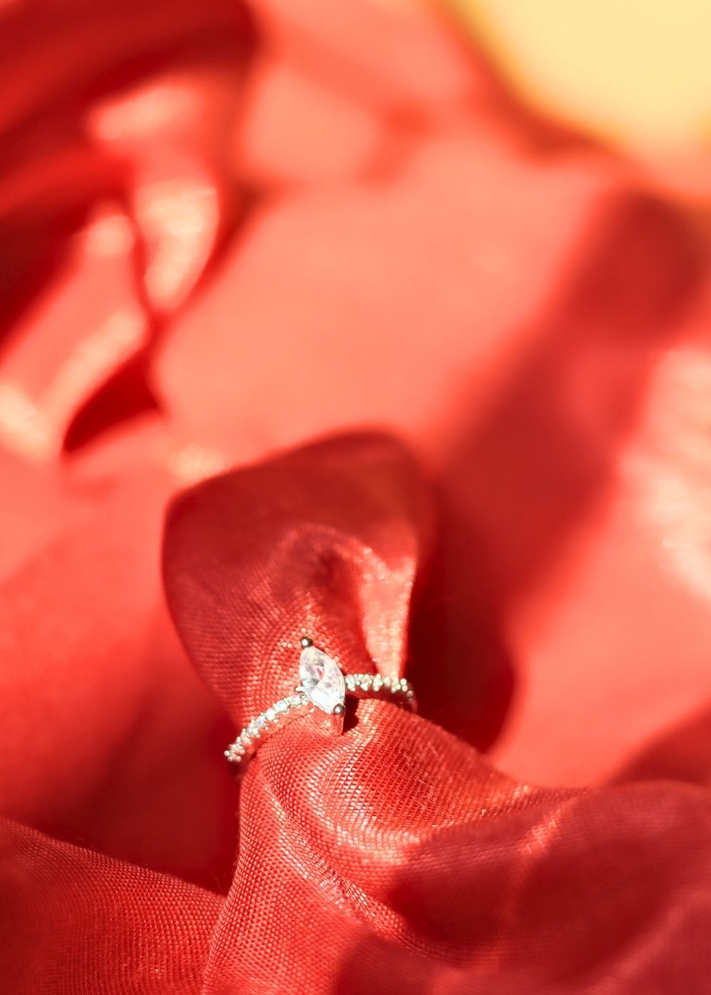 Anti tarnish Serene Diamond Ring