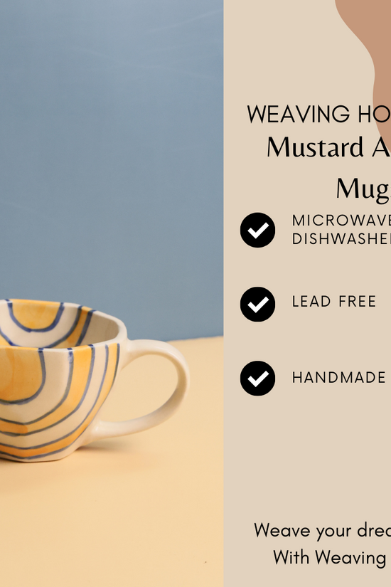 Mustard abstract coffee mug significations 