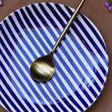 Thin stripes ceramic plate 