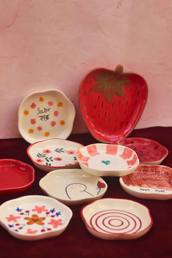 Set of 10 Cozy Hearts dessert plates combo (for the price of 7)