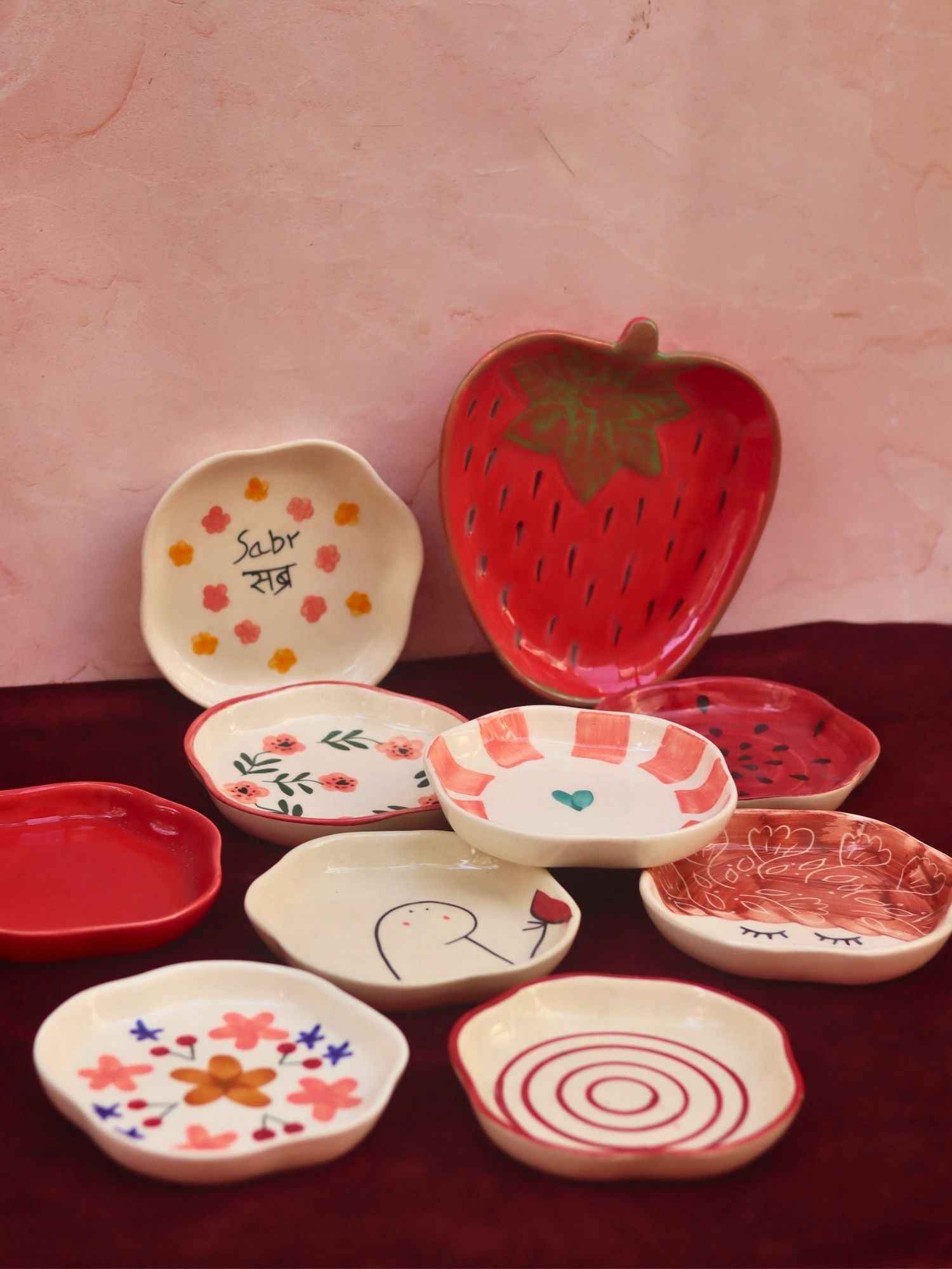Set of 10 Cozy Hearts dessert plates combo (for the price of 7)